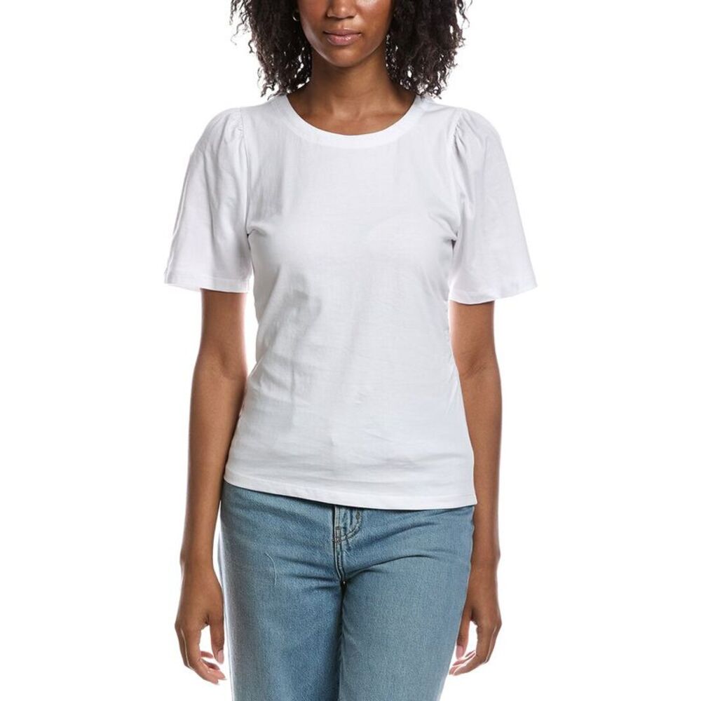 Current/Elliott Womens  Puff Sleeve T-Shirt, White